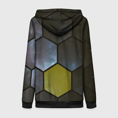 Женская толстовка на молнии JWST space cell theme / 3D-Черный – фото 2