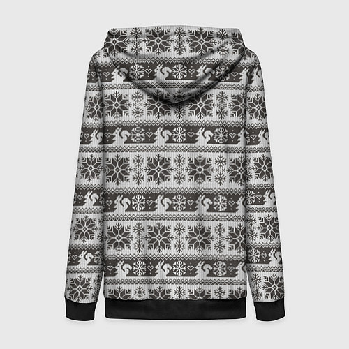 Женская толстовка на молнии Squirrel Pattern / 3D-Черный – фото 2