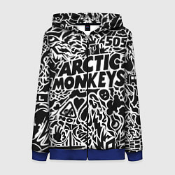 Толстовка на молнии женская Arctic monkeys Pattern, цвет: 3D-синий