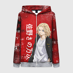 Толстовка на молнии женская МАЙКИ МАНДЗИРО ТОСВА RED, цвет: 3D-меланж