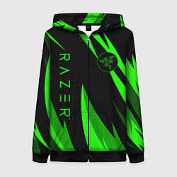 Женская толстовка на молнии RAZER GREEN