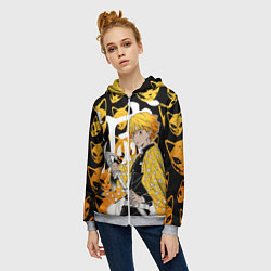 Толстовка на молнии женская ЗЕНИЦУ ZENITSU СТИЛЬ ГРОМА, цвет: 3D-меланж — фото 2