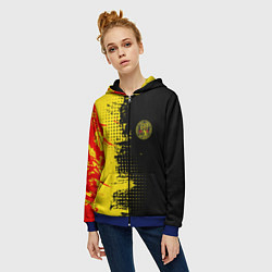 Толстовка на молнии женская Кобра Кай Cobra Kai, цвет: 3D-синий — фото 2