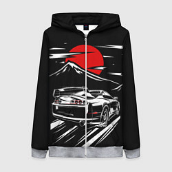 Женская толстовка на молнии TOYOTA SUPRA Под Луной