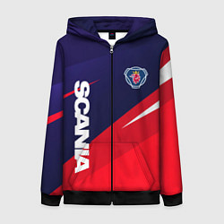 Женская толстовка на молнии Scania Скания