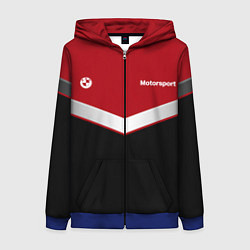 Толстовка на молнии женская БМВ BMW UNIFORM RED, цвет: 3D-синий
