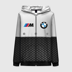 Толстовка на молнии женская BMW БМВ СТАЛЬ, цвет: 3D-черный