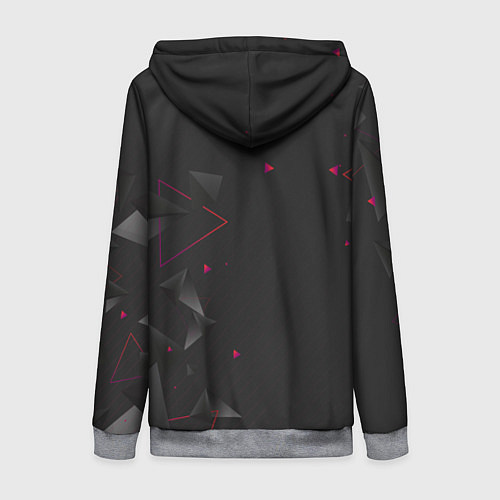 Женская толстовка на молнии Реал Мадрид форма абстрактная / 3D-Меланж – фото 2