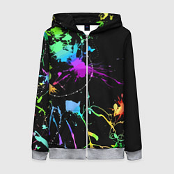 Толстовка на молнии женская Neon vanguard fashion pattern, цвет: 3D-меланж