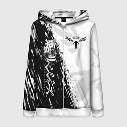Толстовка на молнии женская WALHALLA TEAM LOGO BLACK ТОКИЙСКИЕ МСТИТЕЛИ, цвет: 3D-белый