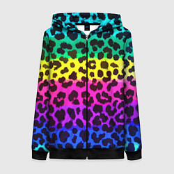 Женская толстовка на молнии Leopard Pattern Neon