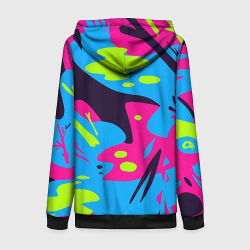 Женская толстовка на молнии Color abstract pattern Summer / 3D-Черный – фото 2