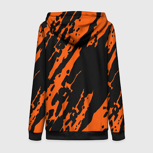 Женская толстовка на молнии FOX MOTOCROSS ORANGE / 3D-Черный – фото 2