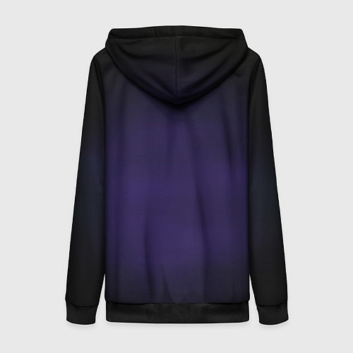 Женская толстовка на молнии CHAINSAW MAN on the background of the moon / 3D-Черный – фото 2