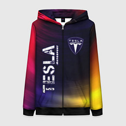 Женская толстовка на молнии ТЕСЛА Tesla Autosport Звезды