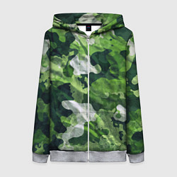 Женская толстовка на молнии Camouflage Pattern Камуфляж Паттерн