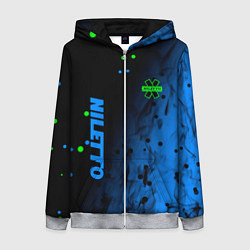 Толстовка на молнии женская Niletto абстракция, цвет: 3D-меланж