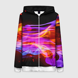 Женская толстовка на молнии Abstract colorful waves