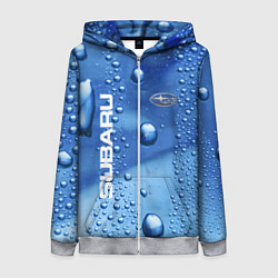 Женская толстовка на молнии Subaru - капли