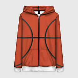 Женская толстовка на молнии Стандартный баскетбольный мяч