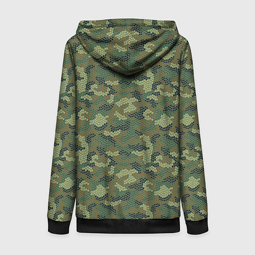 Женская толстовка на молнии Милитари звезда мини / 3D-Черный – фото 2