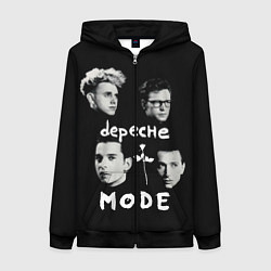 Толстовка на молнии женская Depeche Mode portrait, цвет: 3D-черный