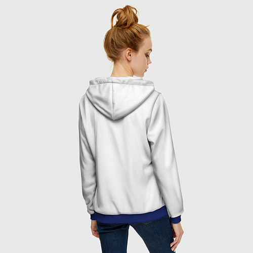 Женская толстовка на молнии Nissan 300ZX Front View JDM Retro Style / 3D-Синий – фото 4