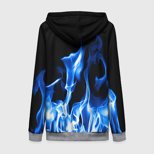 Женская толстовка на молнии BMW fire / 3D-Меланж – фото 2