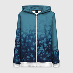 Женская толстовка на молнии Абстракция синий