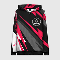 Женская толстовка на молнии Saab fast lines