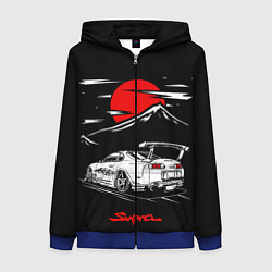 Толстовка на молнии женская Тойота супра - JDM Style, цвет: 3D-синий