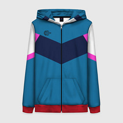 Толстовка на молнии женская FIRM в стиле 90х, цвет: 3D-красный