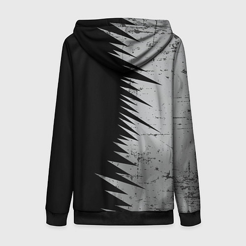 Женская толстовка на молнии Теневой зайка / 3D-Черный – фото 2