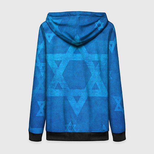 Женская толстовка на молнии Звезды Давида / 3D-Черный – фото 2