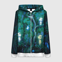 Толстовка на молнии женская Kodama tree, цвет: 3D-белый