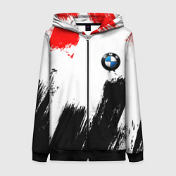 Толстовка на молнии женская BMW art, цвет: 3D-черный