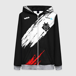 Толстовка на молнии женская G2 форма, цвет: 3D-меланж