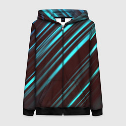 Женская толстовка на молнии Stripes line neon color