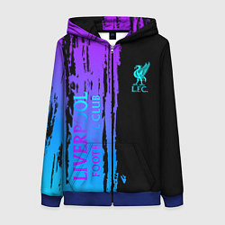 Толстовка на молнии женская Liverpool FC sport, цвет: 3D-синий