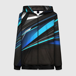 Толстовка на молнии женская Dark geometry, цвет: 3D-черный