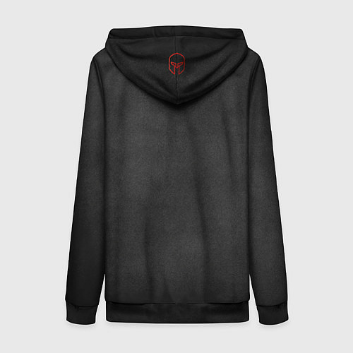 Женская толстовка на молнии Red Gladiator / 3D-Черный – фото 2