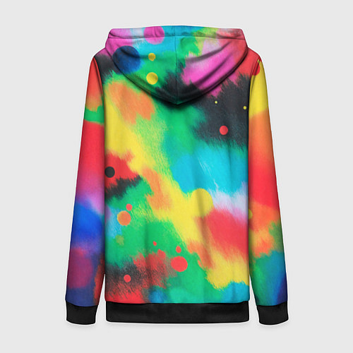 Женская толстовка на молнии Абстракция Карандашом / 3D-Черный – фото 2