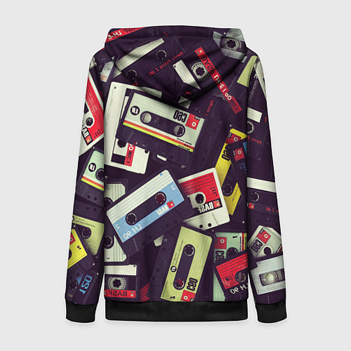 Женская толстовка на молнии Кассета 90-е / 3D-Черный – фото 2