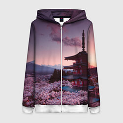 Женская толстовка на молнии Японский городок