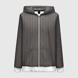 Толстовка на молнии женская Кольчуга серая, цвет: 3D-белый