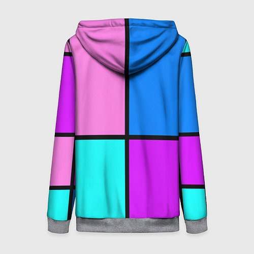 Женская толстовка на молнии Firm аля 80-е / 3D-Меланж – фото 2