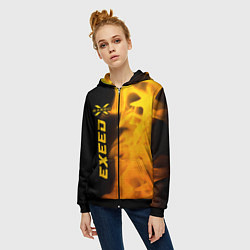 Толстовка на молнии женская Exeed - gold gradient: по-вертикали, цвет: 3D-черный — фото 2