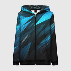 Женская толстовка на молнии Black blue style