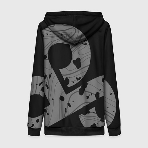 Женская толстовка на молнии Форма Cloud 9 black / 3D-Черный – фото 2