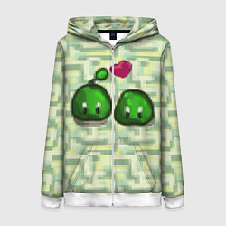 Женская толстовка на молнии Зеленые слаймы стардью